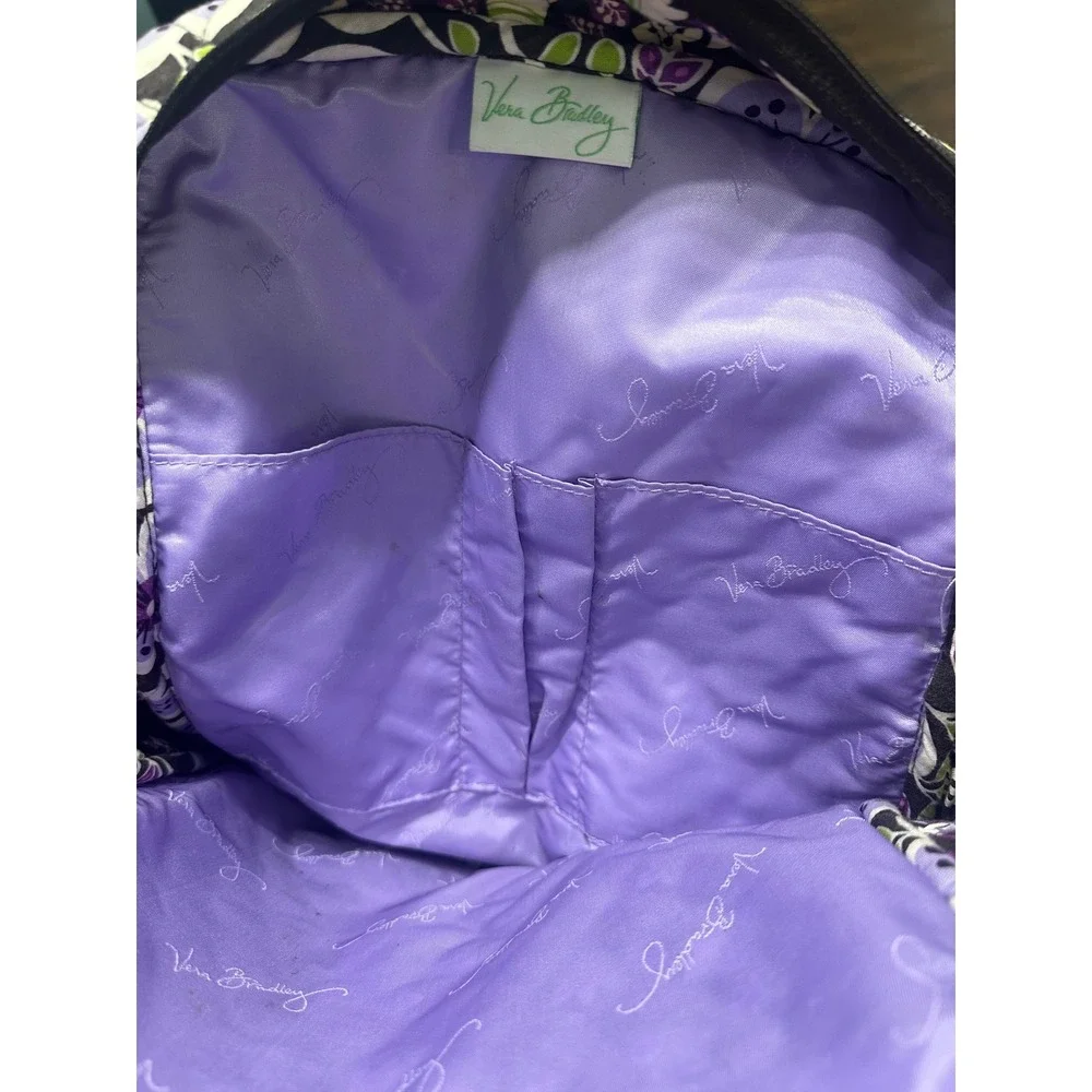 Vera Bradley Plum Crazy Small Backpack Bookbag Retired Purple Floral Cotton